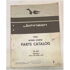 1966 reservdelskatalog Johnson Work Horse 15hp WH-12R-WHL-12R 381414 12 sidor