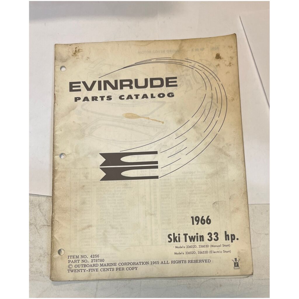 1966 reservdelskatalog Evinrude Ski Twin 33HP 24 sidor