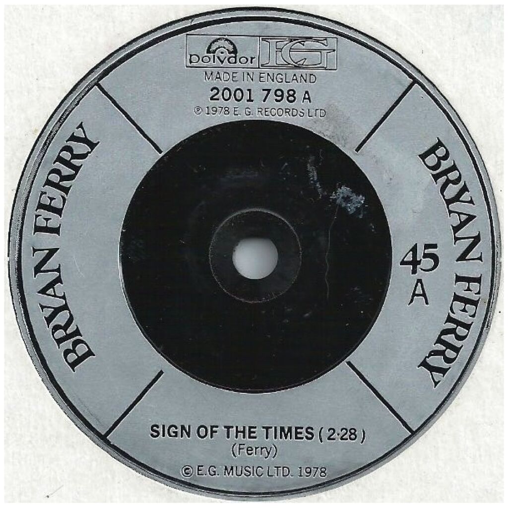 Bryan Ferry - Sign Of The Times (7, Single, Inj)