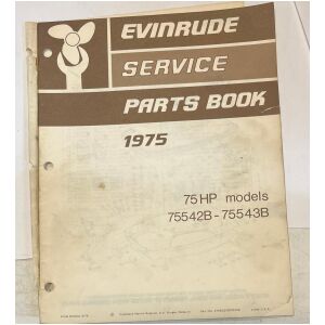 1975 reservdelskatalog Evinrude 75hp modeller 25 sidor