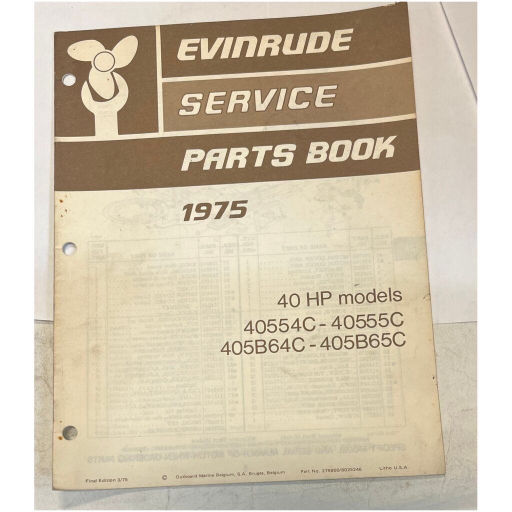 1975 reservdelskatalog Evinrude 40hp modeller 18 sidor