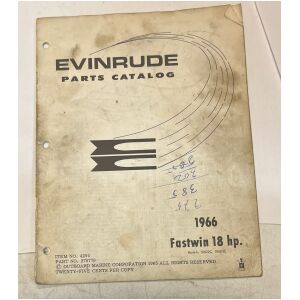 1966 reservdelskatalog Evinrude Fastwin 18hp 12 sidor