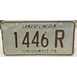 Licensplate plåtskylt registreringsskylt Land of Lincoln Illinois 1979