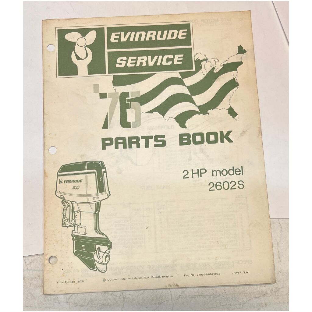 1976 Evinrude 2hp 2602S service reservdelskatalog 8 sidor