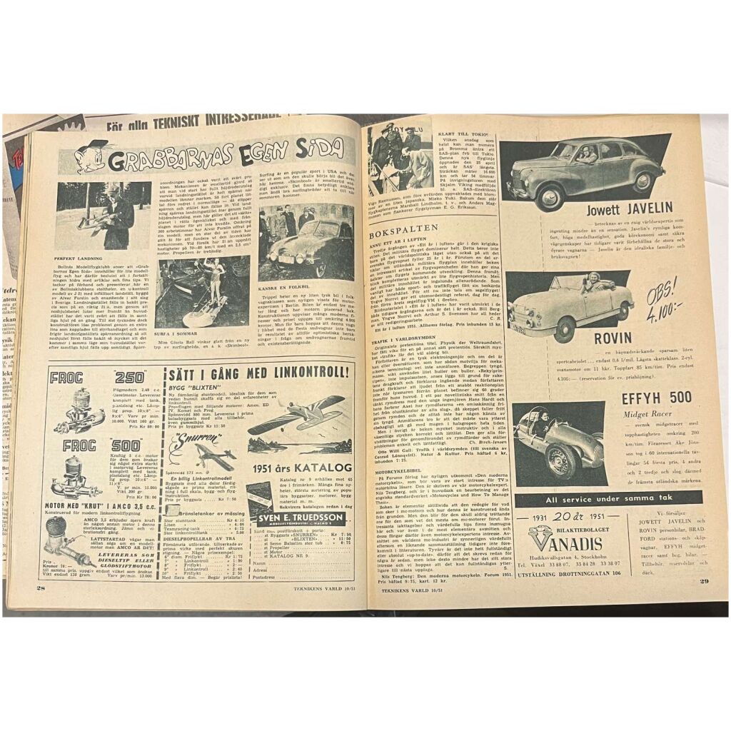 Teknikens Värld nr 10 1951 40 sidor begagnad