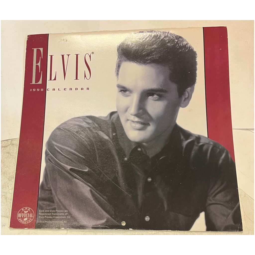 1998 Elvis Presley officiell kalender väggalmanacka begagnad