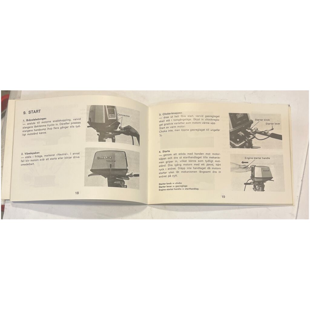 Instruktionsbok Suzuki utombordare DT150 9hk svensk 46 sidor begagnad