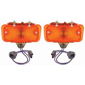 Parkljusglas / blinkersglas komplett 1968 Chevelle/El Camino, 1 par