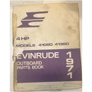 Reservdelshäfte Evinrude 4hp 1971 utombordare eng 11 sidor begagnad