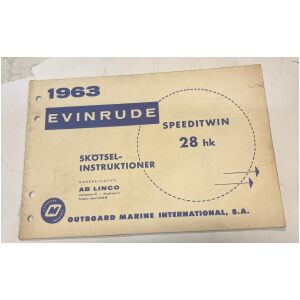 Instruktionsbok Evinrude 1963 28hk utombordare 19 sidor begagnad