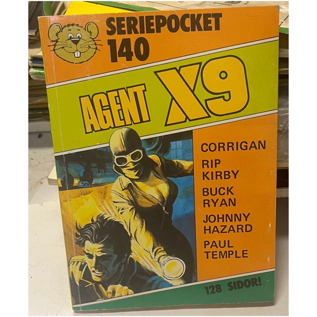 Pocket 128 sidor 1984 Agent X9, med bilder i svartvitt , begagnad