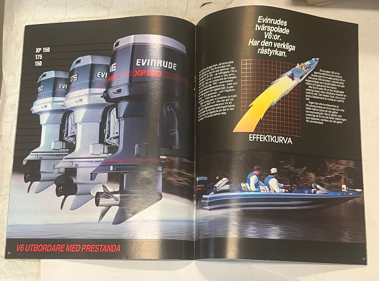 Broschyr 1986 Evinrude junior3,6XP utombordare svensk 39 sidor