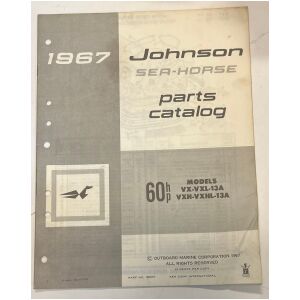 Reservdelskatalog Johnson 60hp 1967 utombordare engelska 24 sidor begagnad