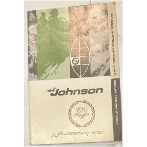 Instruktionsbok Johnson 50-anniversary 20hp utombordare eng & fransk 35 sid beg