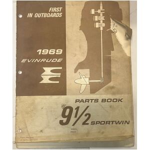 Instruktionsbok Evinrude 9-1/2hp 1969 utombordare engelska 14 sidor begagnad