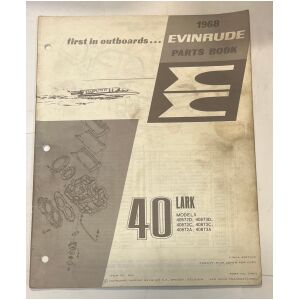 Reservdelshäfte Evinrude 40hp LARK 1968 utombordare eng 23 sidor begagnad