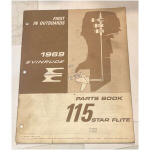 Reservdelshäfte Evinrude 115hp Star Flite 1969 utombordare eng 23 sidor begagnad