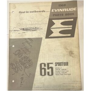 Reservdelshäfte Evinrude 65hp 1968 utombordare eng 24 sidor begagnad