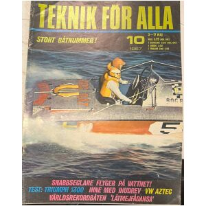 Teknik för alla nr 10 1967 60 sidor begagnad