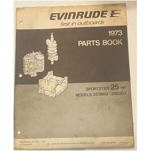 Reservdelshäfte Evinrude Sportster 25hp 1973 utombordare eng16 sidor begagnad