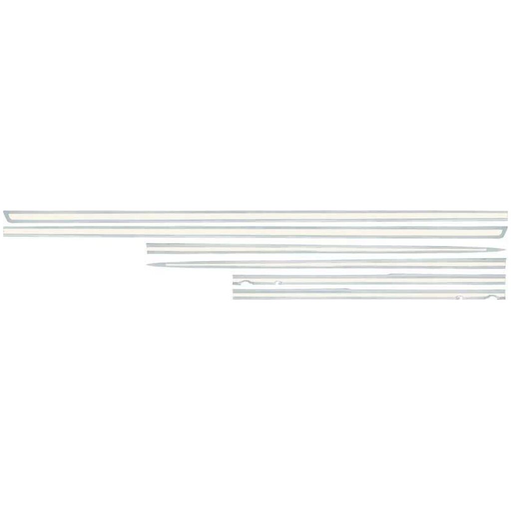 1962 Impala / Full Size 6 Piece White Body Side Molding Set (Without Clips)