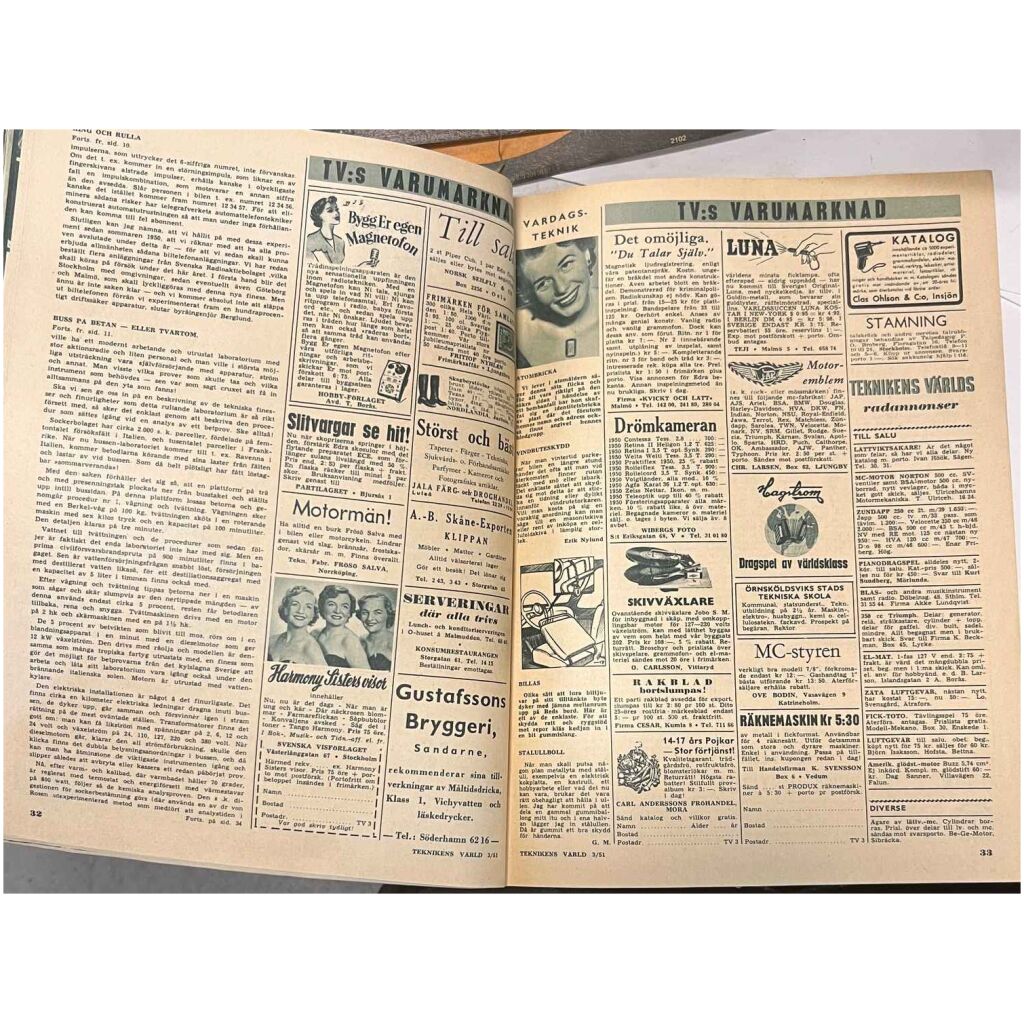 Teknikens Värld nr 3 1951 36 sidor begagnad