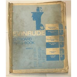 Reservdelskatalog Evinrude 2-125hp 1972 utombordare eng 62 sidor begagnad