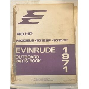 Reservdelshäfte Evinrude 40hp 1971 utombordare eng 20 sidor begagnad