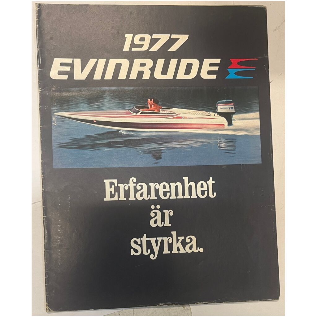 Broschyr 1977 Evinrude 2-200hp V6 utombordare svensk 28 sidor begagnad