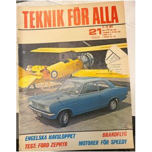 Teknik för alla nr 21 1966 44 sidor begagnad