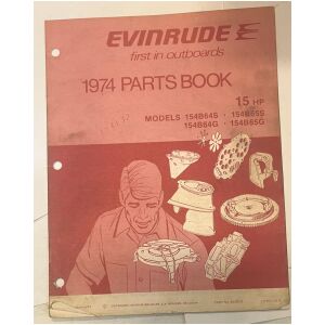 Instruktionsbok Evinrude 15hp 1974 utombordare engelska 16 sidor begagnad