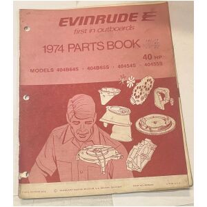 Reservdelshäfte Evinrude 40hp 1974 utombordare eng 18 sidor begagnad