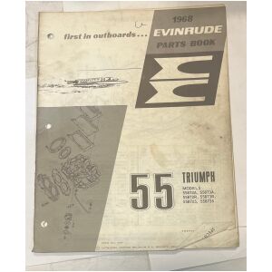 Reservdelshäfte Evinrude 55hp TRIUMPH 1968 utombordare eng 24 sidor begagnad