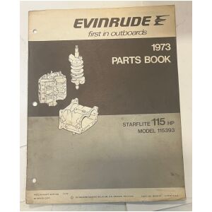 Instruktionsbok Evinrude 115hp 1973 utombordare engelska 21 sidor begagnad