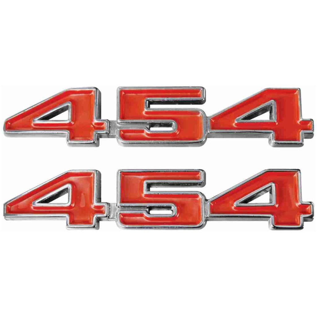 Emblem, Framskärm/Tailgate, 1970-72 Chevelle/El Camino/Monte Carlo, 454, par