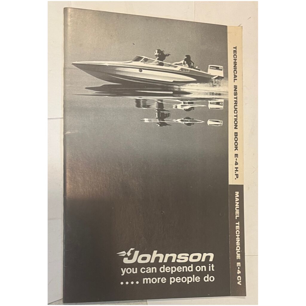 Instruktionsbok Johnson E-4hp utombordare eng & franska 38 sidor