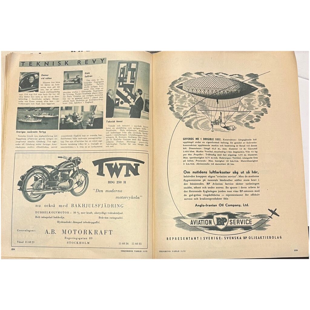 Teknikens Värld nr 11 1951 40 sidor begagnad