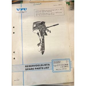 Reservdelslista Volvo Penta 1976-77 utombordare eng + sve 49 sidor begagnad