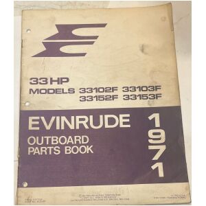 Reservdelshäfte Evinrude 33hp 1971 utombordare eng 24 sidor begagnad