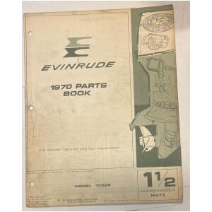 Reservdelshäfte Evinrude 1-1/2hp 1970 utombordare eng 20 sidor begagnad