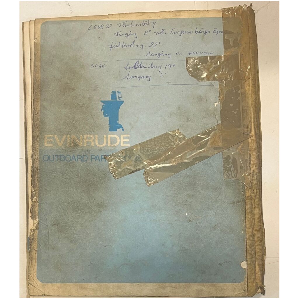 Reservdelskatalog Evinrude 2-125hp 1972 utombordare eng 62 sidor begagnad