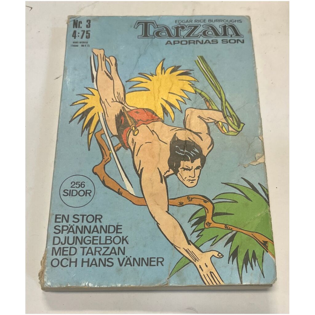 Pocket 256 sidor 1972 Tarzan - Apornas son , i färg & svartvitt , begagnad