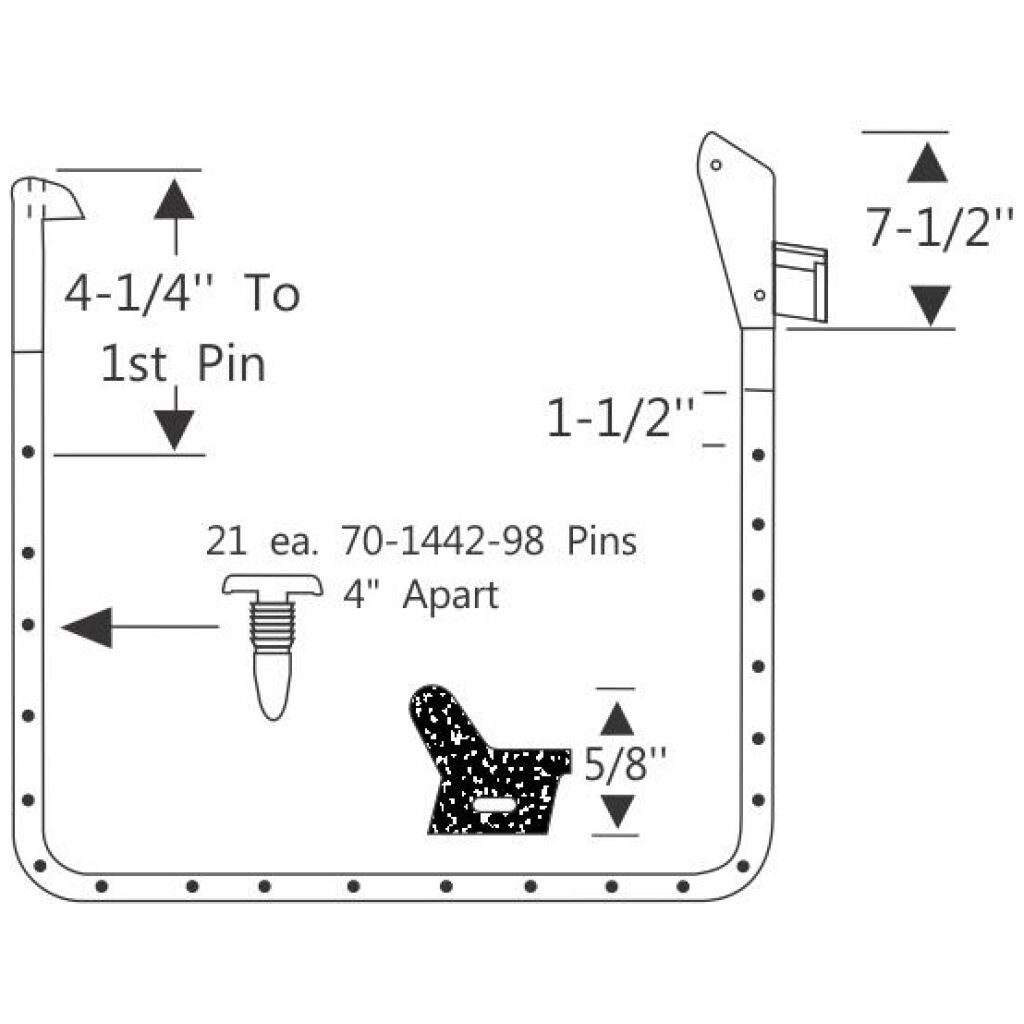 Dörrgummilister Fram 1959-60 4dr ht Buick Chevrolet Oldsmobile Pontiac