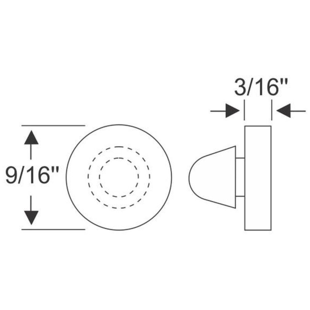Huvgummistopp 9/16" 1932-33 2dr 4dr cab sedan Chrysler