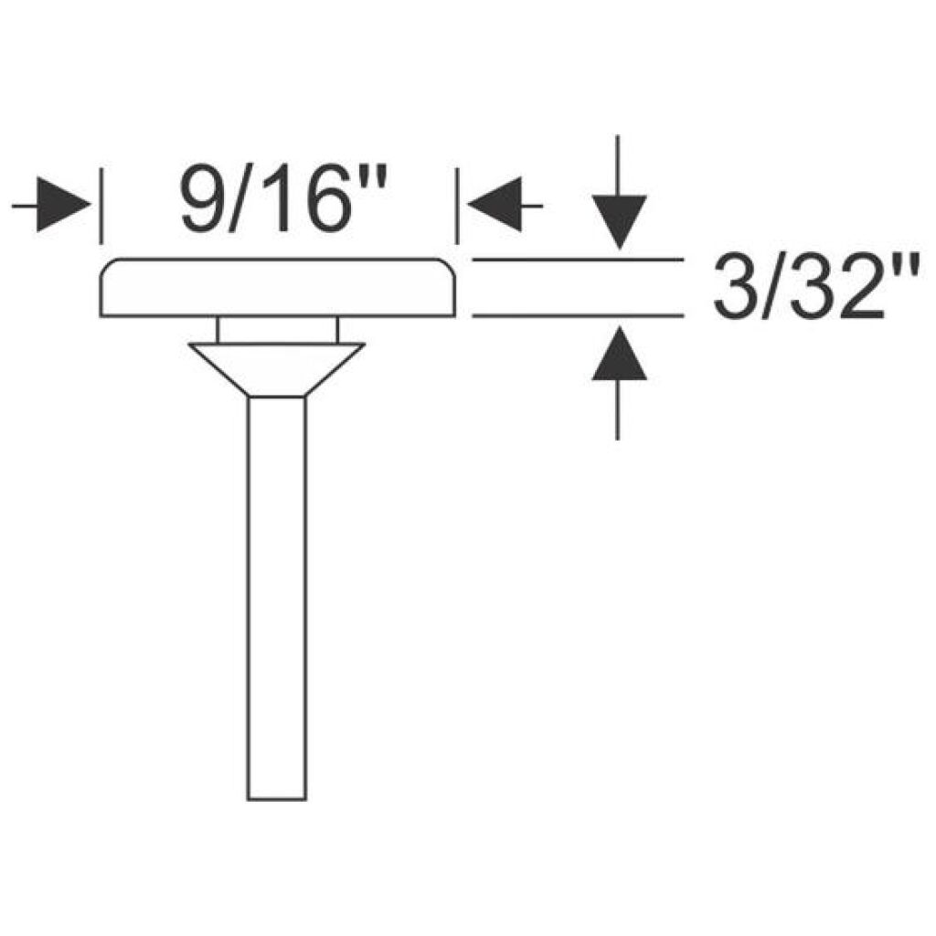 Huvgummistopp 9/16" 1941-48 2dr 4dr ht cab sedan Chrysler DeSoto Dodge Plymouth