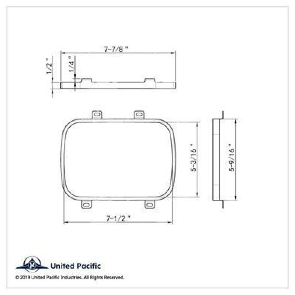 Stainless Steel 5" X 7" Headlight Retaining Ring (Bulk)