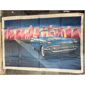 Chevrolet Bel Air 1957 114x76 cm flagga polyester , begagnad