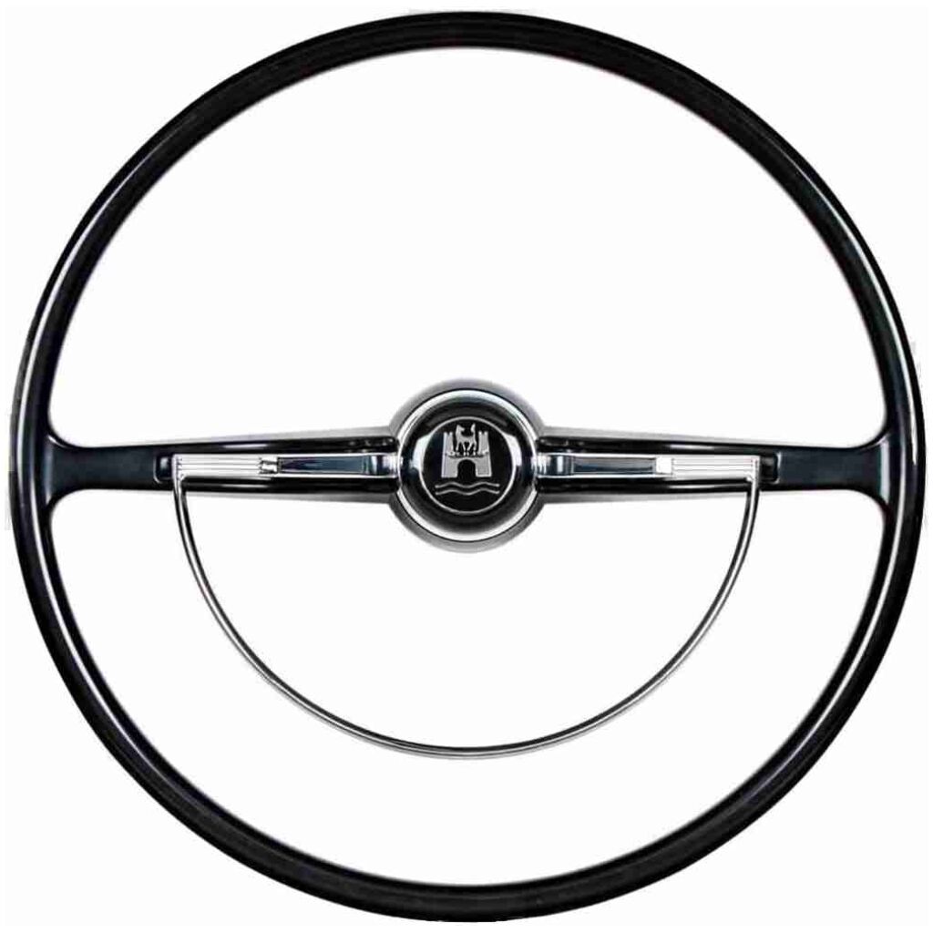 15-3/4" Ratt 1962-71 VW Beetle, Karmann Ghia, Type 3 Svart Komplett