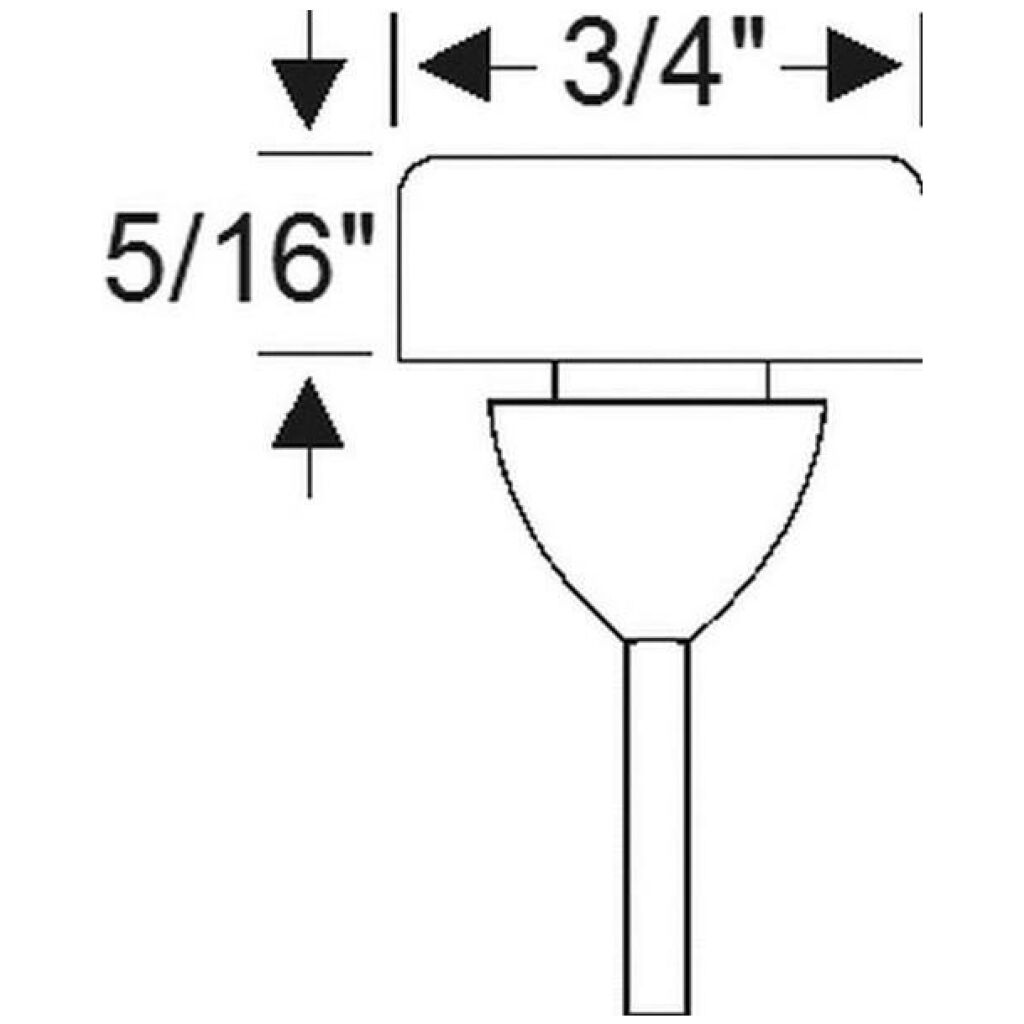 Huvgummistopp 3/4" 1948-55 2dr 4dr ht cab sedan Packard