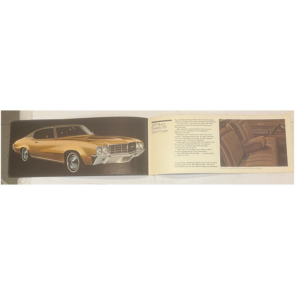 Försäljningsbroschyr 20x9cm Buick 1970 20 sidor